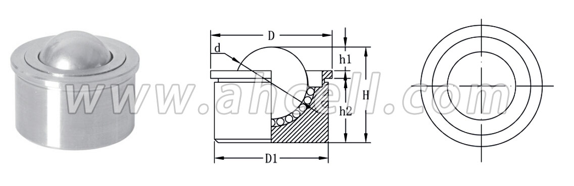 BCHA,BCHAJ,BCHAJJ,BCHAJP MISUMI Type Press Fit Ball Rollers