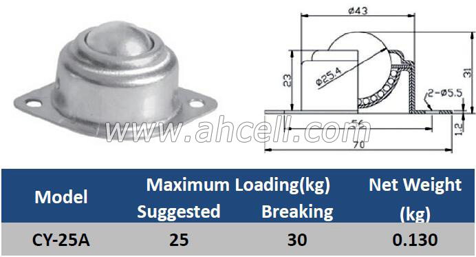 Nylon Ball Steel shell ball roller