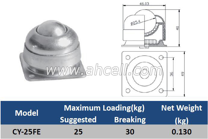 flange mount ball transfer unit caster roller