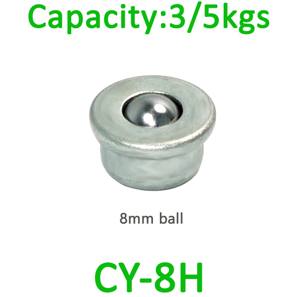 CY-8H ball transfer unit,mini transfer ball unit ,smallest steel transfer ball bearing
