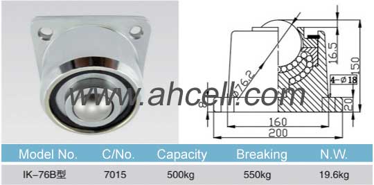 IK-76B ball CASTER size